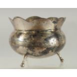 A FINE IRAQI NIELLO INLAID SUGAR BOWL, signed, made by Amarah and Sa'ad, 10cm diameter.