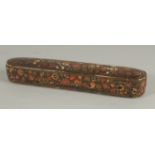 AN INDIAN KASHMIR PEN BOX, 22.5cm long.