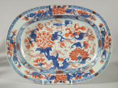 A JAPANESE IMARI PORCELAIN SERVING DISH, with floral decoration, 32cm x 24cm.