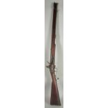 A VOLUNTEER 1823 PATTERN FLINTLOCK BAKER RIFLE by Ketland, 46" overall, 30" carbine bore barrel with