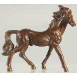A SMALL BRONZE HORSE. 3.5ins.