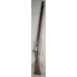 AN EAST INDIA COMPANY PERCUSSION FUSIL MUSKET, with 'F' pattern bayonet catch. 54" overall, 39"
