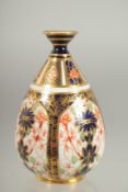 A ROYAL CROWN DERBY BALUSTER VASE. Pattern 1128