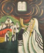 Alex Moller (20th Century), a scene featuring Rabbis, lithograph, signed in pencil and numbered