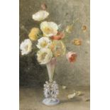 Grace Hastie (1855-1930), a pair of watercolour paintings of still lifes of flowers, both signed and