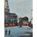 Anthony Robert Klitz (1917-2000), figures in Piccadilly, oil on canvas, signed, 16" x 12" (41 x