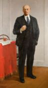 20th Century Soviet School, A full length portrait of Lenin standing, oil on canvas, signed and