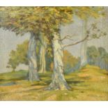 W. J. Beedle (20th Century) A forest scene, oil on canvas, signed and dated 1922, 17.75" x 20", (