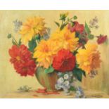 Maurice Schwab (20th Century) French, a still life of mixed flowers, oil on canvas, signed, 19.75" x