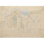 Attributed to William Leighton Leitch (1804-1883), A sketch of Glasgow Cathedral, pencil and