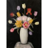 A. Jahno, Continental, a still life of mixed flowers, oil on canvas, signed, 28.75" x 21" (73 x