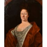 19th Century French School, a bust length portrait of a lady, oil on canvas, 28.5" x 23" (73 x 58.