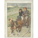 Gordon Browne (1858-1932) British, 'Driving rapidly in the uncomfortable cart', initialed, inscribed