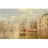 James Salt (1850-1903) British, a pair of oil on canvas scenes of Venetian views, signed,each 14"