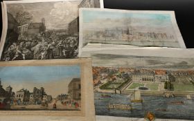 A group of 19th Century and earlier prints relating to buildings and town plans.