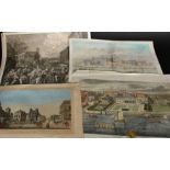 A group of 19th Century and earlier prints relating to buildings and town plans.