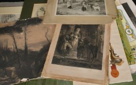 A group of mostly 19th Century prints of various subjects.