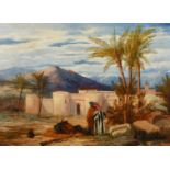 William James Muller (1812-1845) British. A Middle Eastern Scene with Figures, Oil on canvas, Signed