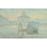 Denis Roxby Bott (b. 1948), a view of Brighton pier, signed and dated 1983, watercolour, 8" x 13" (