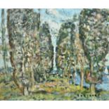 Georges Bousquet (1904-1976) French, 'Bord de Seine, 1966', oil on canvas, signed, 18" x 21.5" (46 x