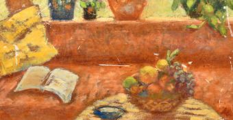 Marika Eversfield, 20th Century, a still life study with fruit, oil on board, signed with