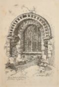 J.S. Cotman, An etching of a window, South Burlingham Church, Norwich, 1810, etched and published by