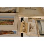 A large folio of mostly 19th Century watercolours and prints (some earlier) (Q).
