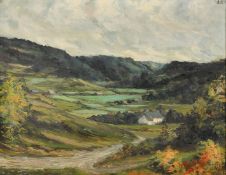 F. Dejaiffe (20th Century) French, 'La Vallee de la Semois a Chairieres', oil on canvas, signed, 16"