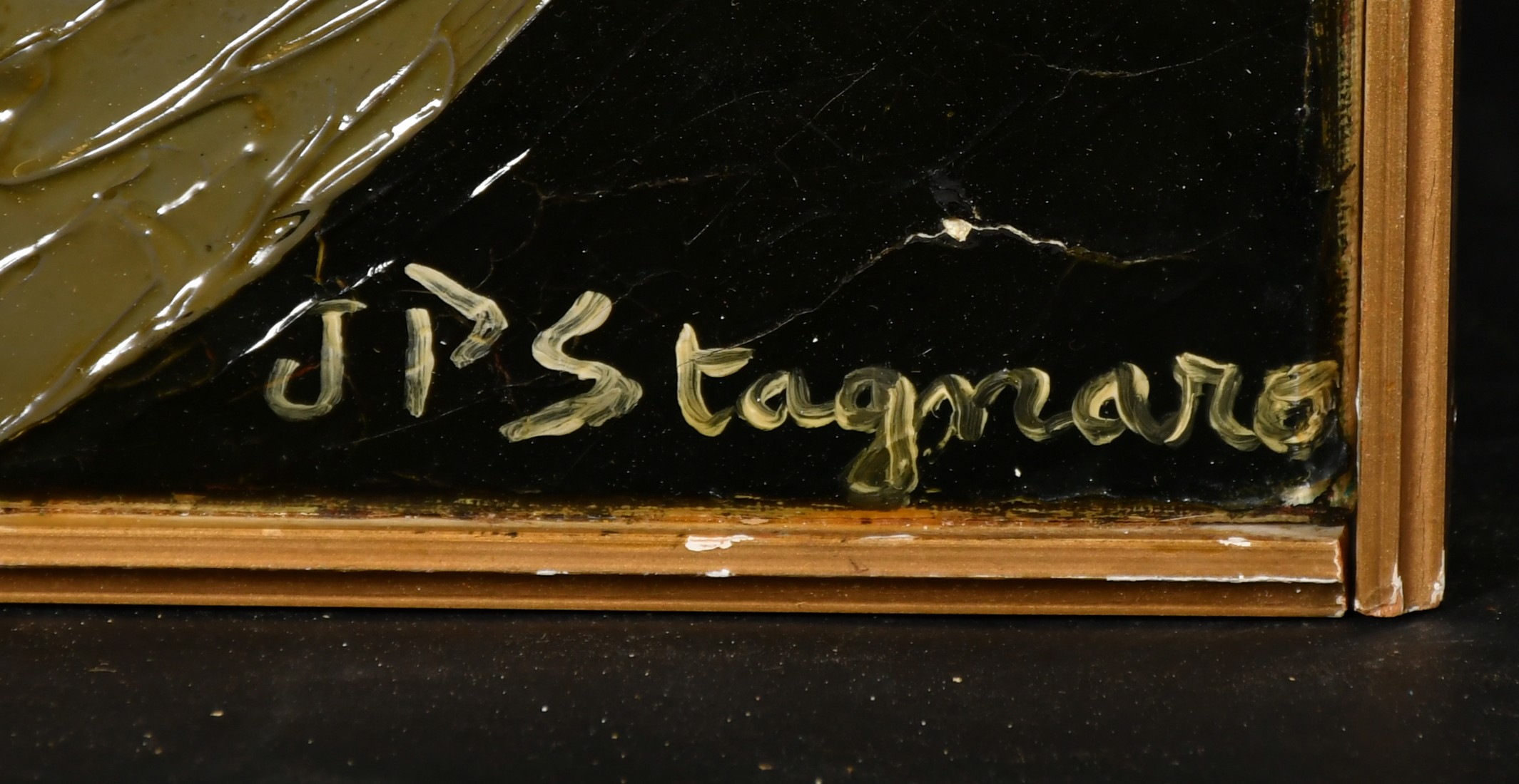 Jean Pierre Stagnaro (circa 1968), an abstract composition, oil on canvas, signed, inscribed - Image 3 of 4