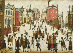 After L.S. Lowry, a colour print published by Ganymed, 'A village Square', 17.75" x 23.75", 45x60.