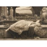 John Douglas Miller after Frederick Leighton, 'Summer Slumber', mezzotint engraving, signed in