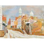 Charles Salomon (20th Century), a view towards Montmartre, gouache, signed, 18" x 24" (46 x 61cm).