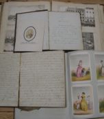 [JOURNALS / SCRAPBOOKS etc.], 4 x misc. incl. one relating you exercises given Greenwood's School,