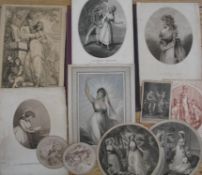 [PRINTS] small group of 18th c. prints, unframed, after Thomas Stothard & others.