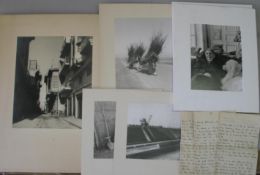 [TRAVEL] collection of Middle East photographs, 3 reprint photos of Gertrude Stein, & a ms. "Account