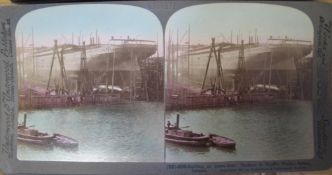 STEREOSCOPE CARDS, 58 colour-tinted Underwood & Underwood stereoscopic cards, U.K. & IRELAND (58).