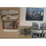 PHOTOGRAPHS of shop fronts / trades, 19th and early 20th c. (5).