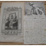 AMERICANA: 1822 letter from near "Westliberty, Ohio County," & other pieces (Q).