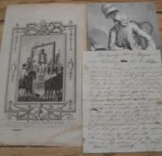 AMERICANA: 1822 letter from near "Westliberty, Ohio County," & other pieces (Q).