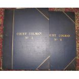 [WALES] 2 x elephant folios [29 x 22 inches], entitled "Colman Court No. 1 [and] 2", containing 2