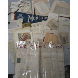 EPHEMERA: box of miscellaneous ephemera, including manuscript letters, watercolours and prints.