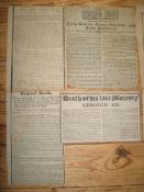 [MURDER, etc.] 3 x York-related murder broadsides, trimmed with loss; & 5 other misc. broadsides (