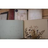 Misc. incl. small pressed flower album, 19th c. (Q).