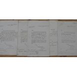 ARCTIC: five documents signed by Sir John Barrow (1764-1845) as Second Secretary to the Admiralty,