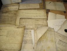 DEEDS, INDENTURES, etc., mostly 18th c., some relating to LONG ACRE, Phoenix Alley etc., plus the