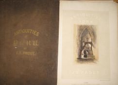 [YORK] PROUT (J. S.) Antiquities of York, title & 20 col. plates, loose in cloth covers (as a