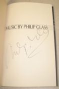 GLASS (Philip) Music by Philip Glass, 8vo, illus., clo., d.w., SIGNED on the half-title, 1st Edn.,