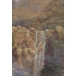 SOUTH AFRICA: watercolour of Simons Town Waterfall, Cape of Good Hope by Thomas William Bowler (