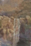 SOUTH AFRICA: watercolour of Simons Town Waterfall, Cape of Good Hope by Thomas William Bowler (