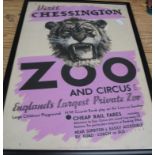 [POSTERS] "Visit Chessington", original artwork by D. W. Burley [19]39, 30 x 21 inches, f. & g.